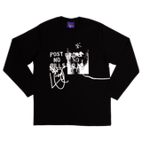 POST NO BILLS LONG SLEEVE T-SHIRT (BLACK)